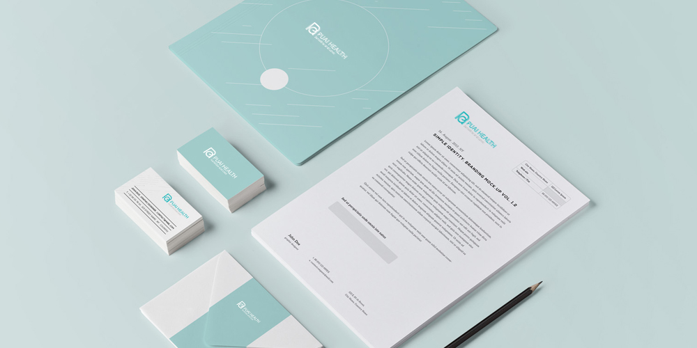 醫(yī)療健康行業(yè)logo設(shè)計(jì)案列_普愛健康logo設(shè)計(jì)應(yīng)用辦公vi_北京logo設(shè)計(jì)_高瑞品牌