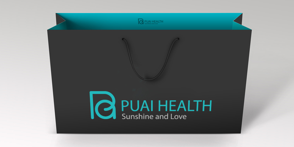 醫(yī)療健康行業(yè)logo設(shè)計(jì)案列_普愛健康logo設(shè)計(jì)應(yīng)用手提袋_北京logo設(shè)計(jì)_高瑞品牌